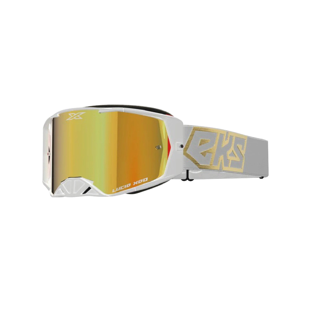 Мотоочки EKS (X) BRAND Lucid Goggle White Gold - Gold Mirror Lens #1