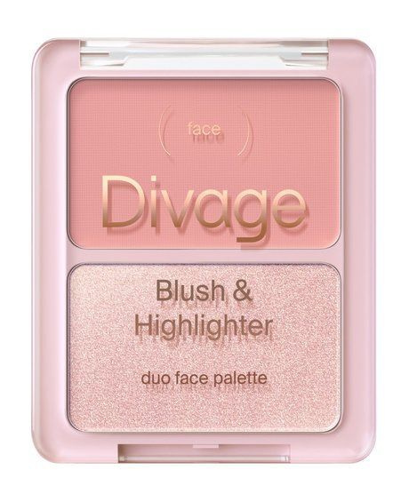 Divage Палетка для лица Blush & Highlighter Duo Face Palette, тон 02 #1