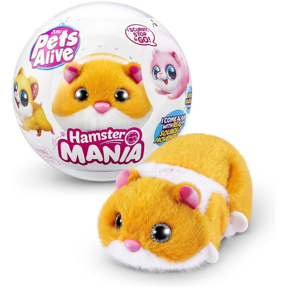 Интерактивная игрушка ZURU Pets Alive сюрприз ""Хомяк в шаре"", звук ...