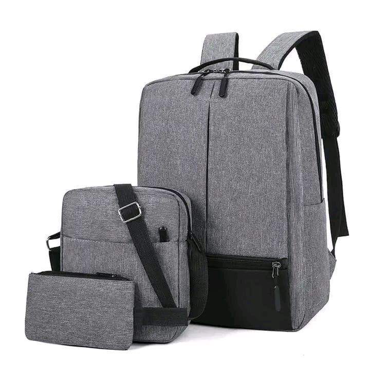 Рюкзак USB 3в1 серо-черный #1