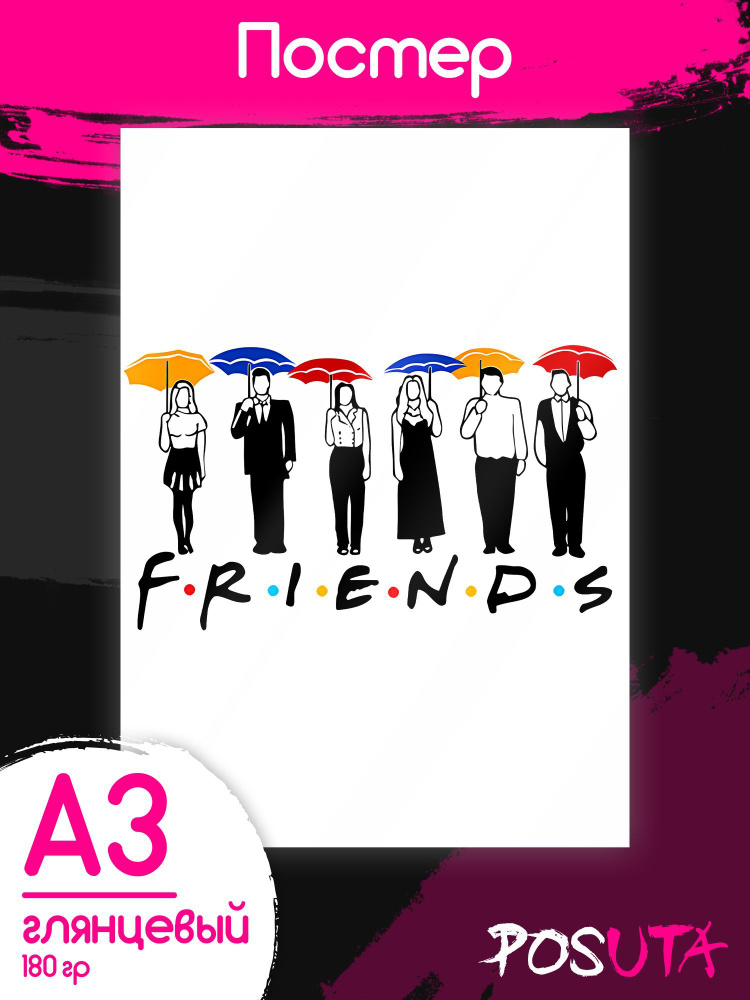 Постеры для интерьера сериал Друзья Friends #1