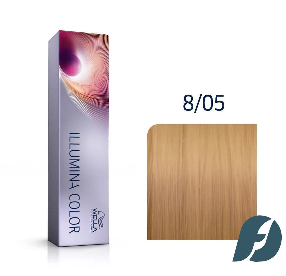 Wella Professionals Illumina 8/05 Color Крем-краска для волос cветлый блонд натуральный махагоновый, #1
