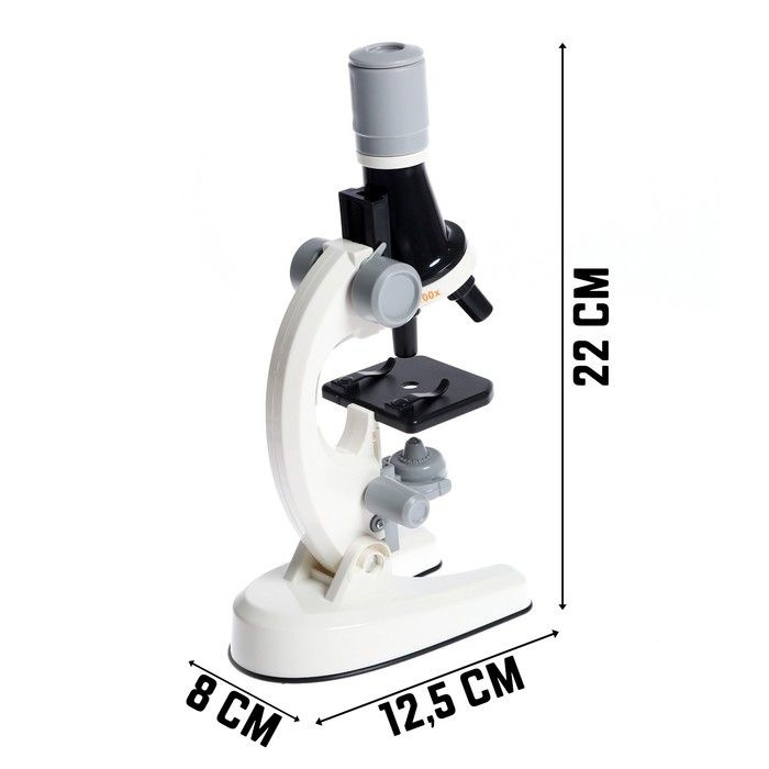 Микроскоп детский Юный ботаник, кратность х100, х400, х1200, подсветка  #1