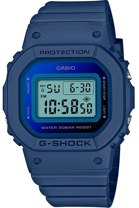 Противоударные водонепроницаемые женские наручные часы Casio G-Shock GMD-S5600-2 с подсветкой и будильником #1