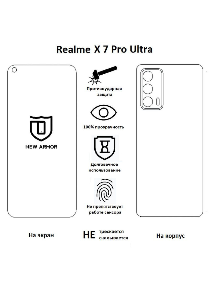 Гидрогелевая пленка на Realme X 7 Pro Ultra / Реалми X 7 Про Ультра  #1