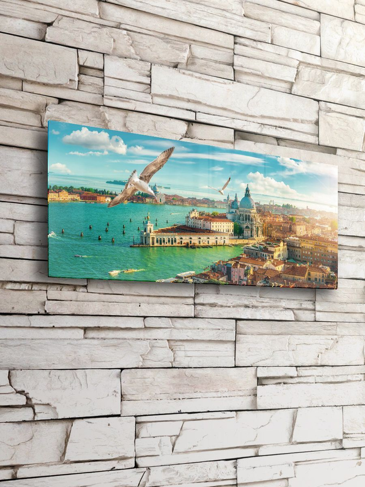 Картина на стекле Postermarket "Венецианская лагуна" 40х100 см #1