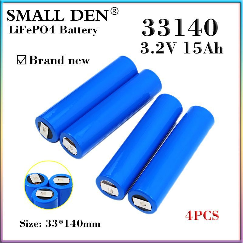 4PCS Новый аккумулятор 3.2V 15Ah 33140 Lifepo4, 5C большой ток и ...