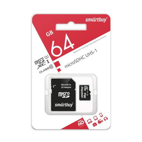 Карта памяти Smartbuy microSDXC 64 ГБ SB64GBSDCL10-01 #1