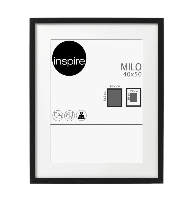 Рамка Inspire Milo, 40х50 см, цвет чёрный #1