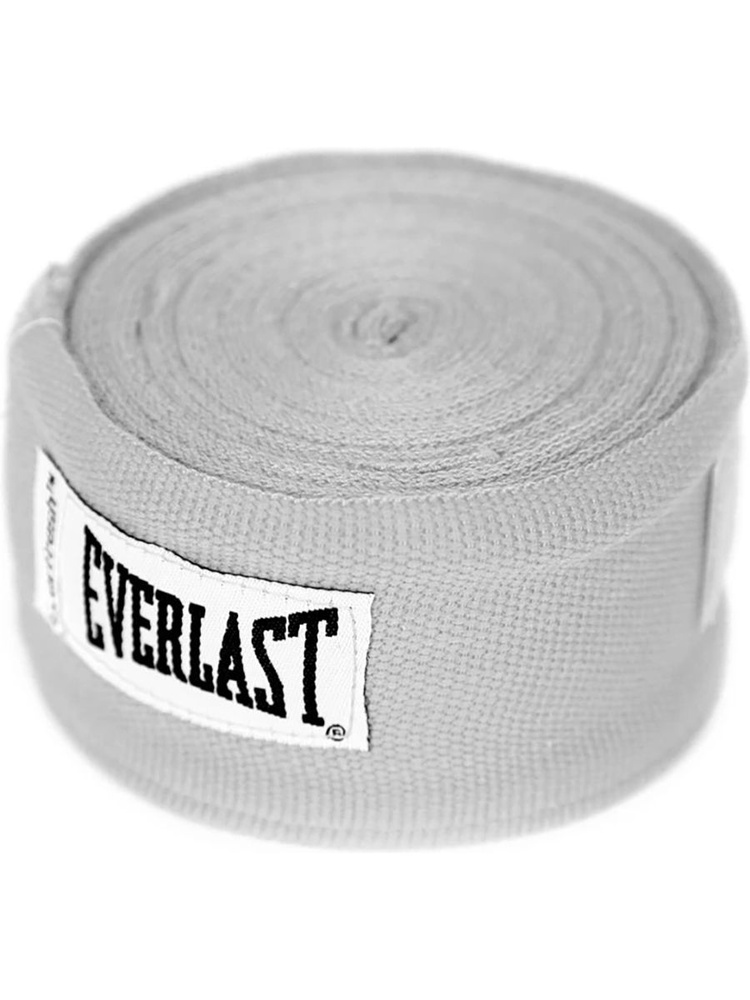 Бинты боксерские Everlast 4456WHT ручные _ длина 4.55 м / белые / пара  #1