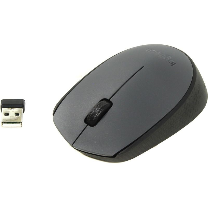 Мышь компьютерная Logitech беспроводная M170, Gray #1