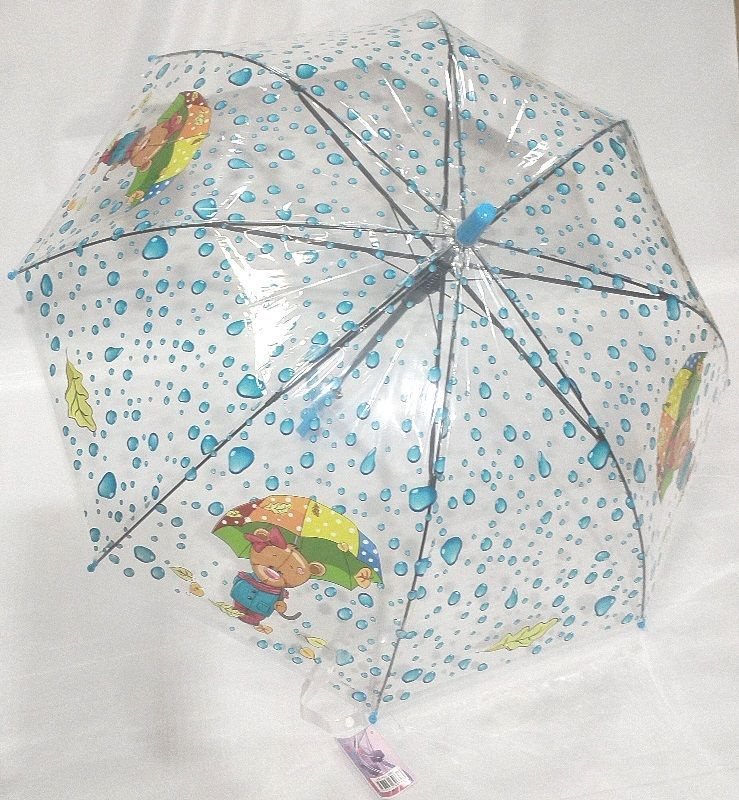 Зонт детский DINIYA полуавтомат мишка под дождем арт. 2662 #1