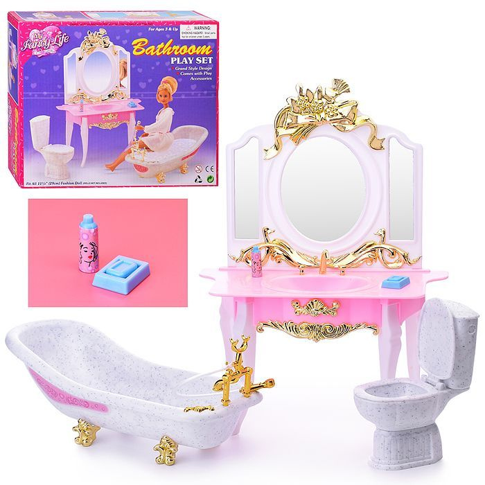Набор мебели для кукол "Ванная комната" в коробке 2316 Gloria  #1