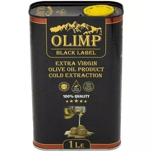 Масло Оливковое нерафинированное Olimp Black Extra Virgin Olive Oil (Греция), ж/б, 1л  #1