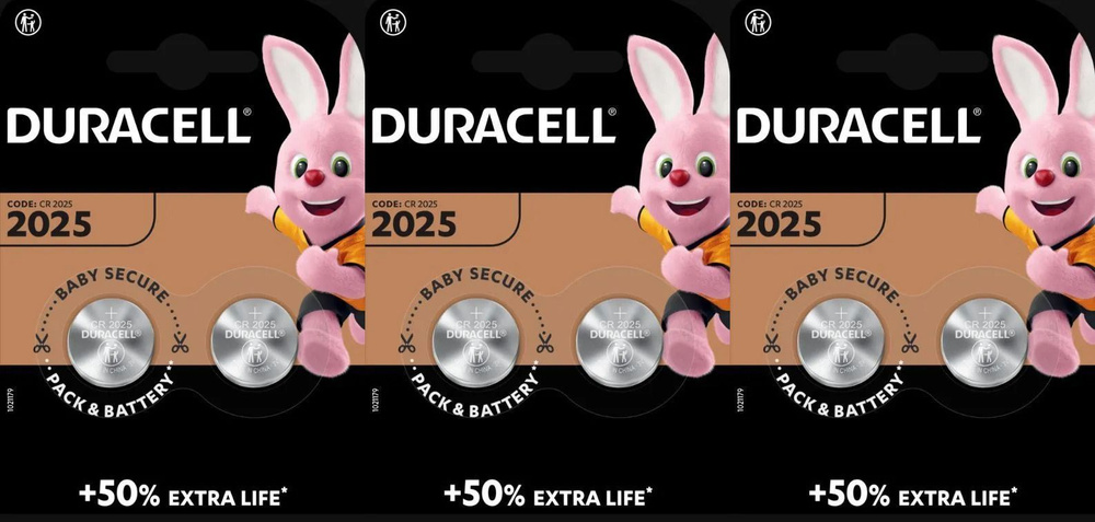 Duracell Батарейка CR2025, Литиевый тип, 1,5 В, 6 шт #1