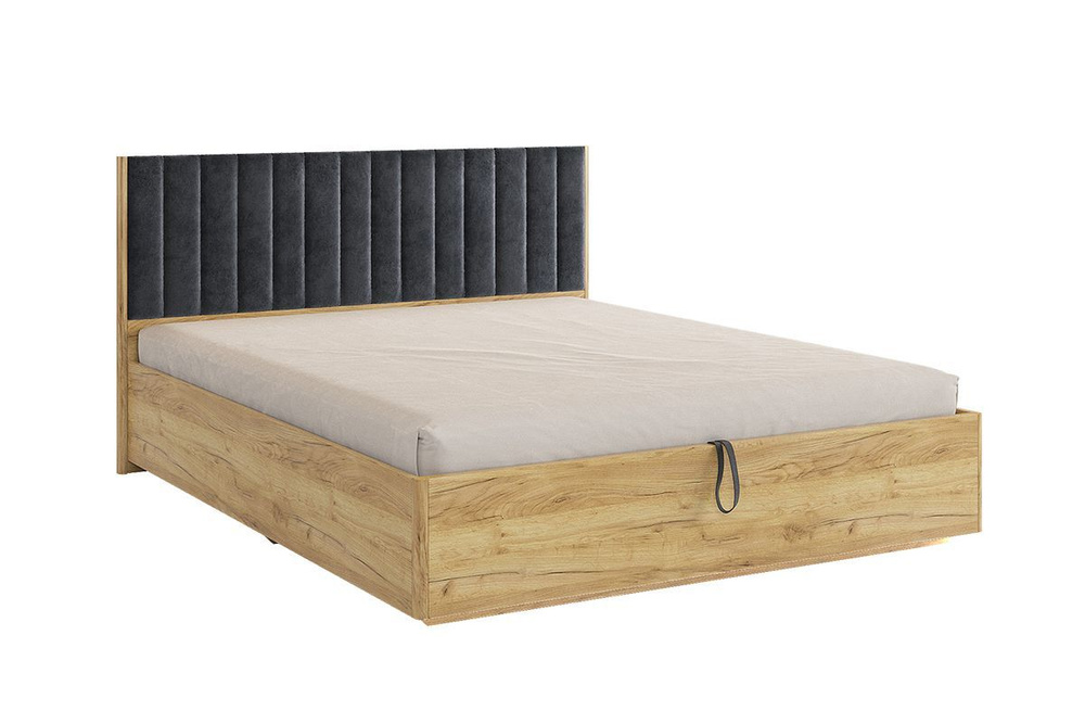 Комплект мебели для спальни Mebelson Адам двуспальная кровать с подьемным механизмом 160х200 см дуб/грей #1