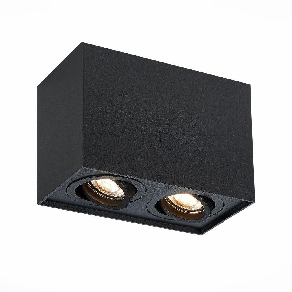Светильник потолочный ALMA LIGHT цвет матовый черный коллекция в стиле Техно цоколь GU10 ламп 2х50W, #1