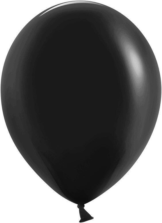 Шар (12''/30 см) Черный, пастель, 100 шт. #1