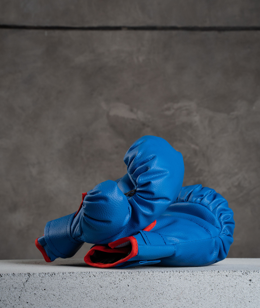 Перчатки боксёрские , детские , цвет синий #1