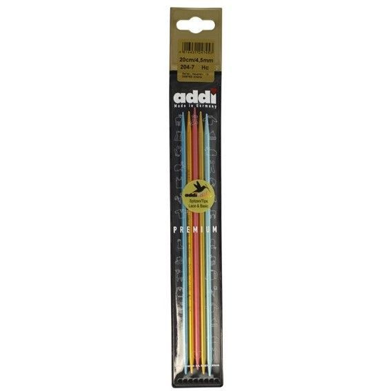 Спицы для вязания ADDI чулочные, сверхлегкие Colibri №4,5 20 см 5 шт (ADDI.204-7/4.5-20)  #1