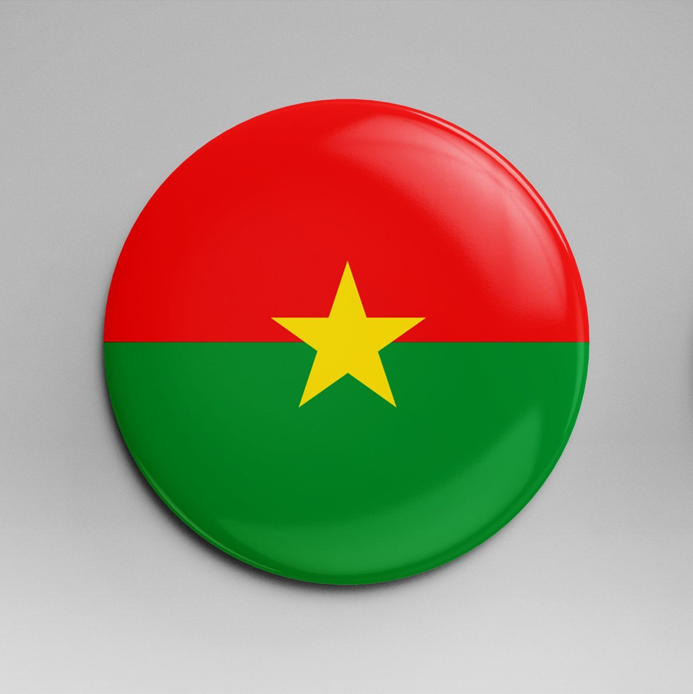 Магнит 58 мм флаг Буркина-Фасо #1