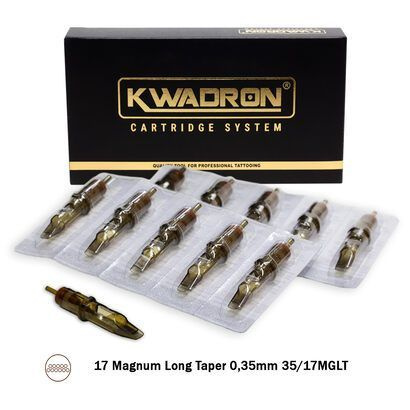 Тату картриджи Kwadron 35/17 MGLT - Magnum Long Taper, 20 штук в упаковке #1