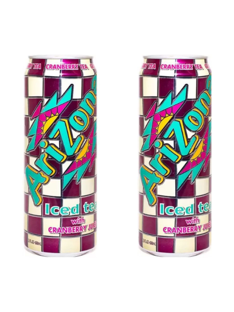 Напиток AriZona Iced Tea with Cranberry Клюква, США, 680мл х 2шт #1