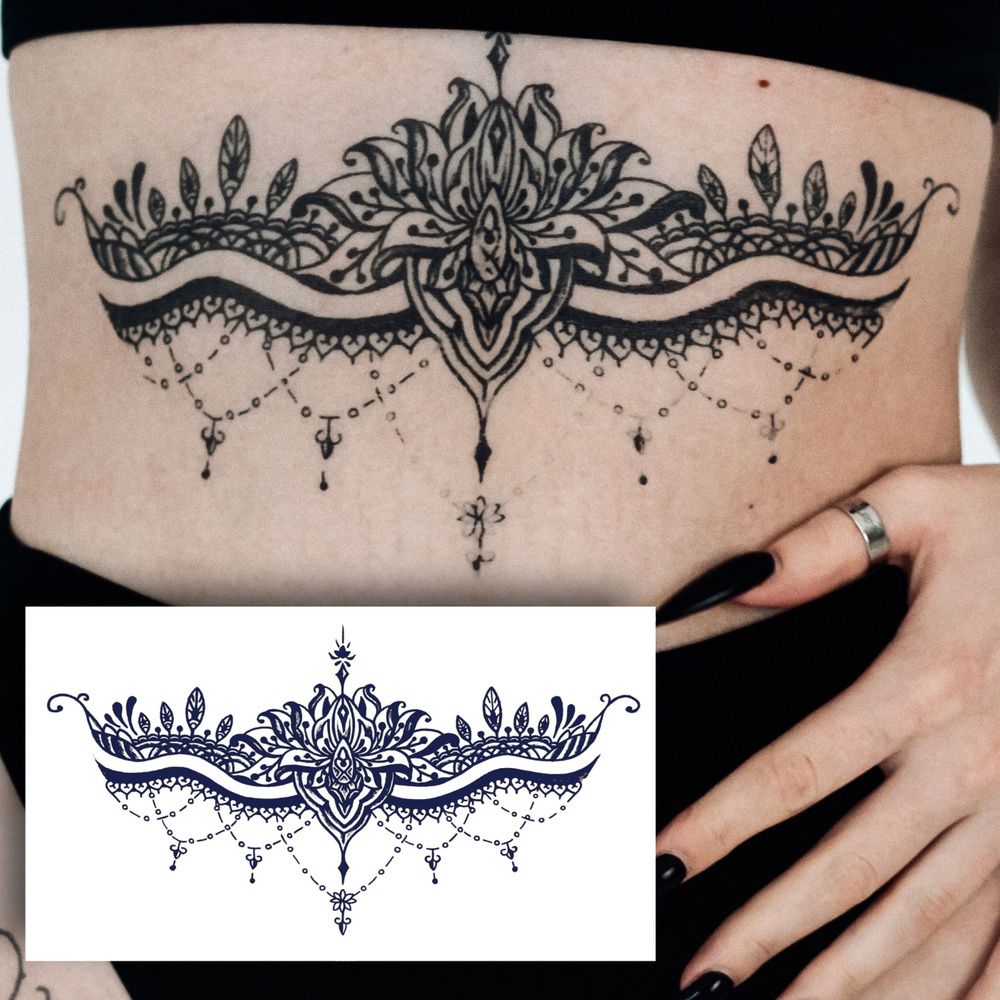 Tattoo'шки Временные тату БЕЗ ПЛЕНКИ (темнеют через 24 часа) 15*28см  #1