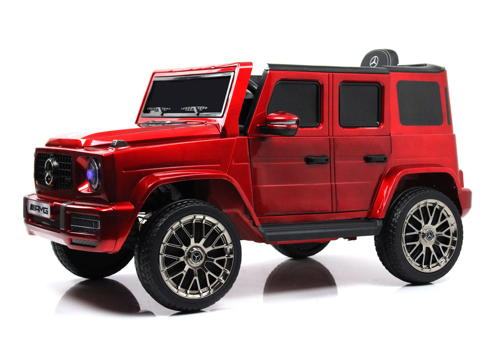 Детский электромобиль Rivertoys Mercedes-AMG G63 4WD (G333GG) вишневый глянец с дистанционным управлением #1