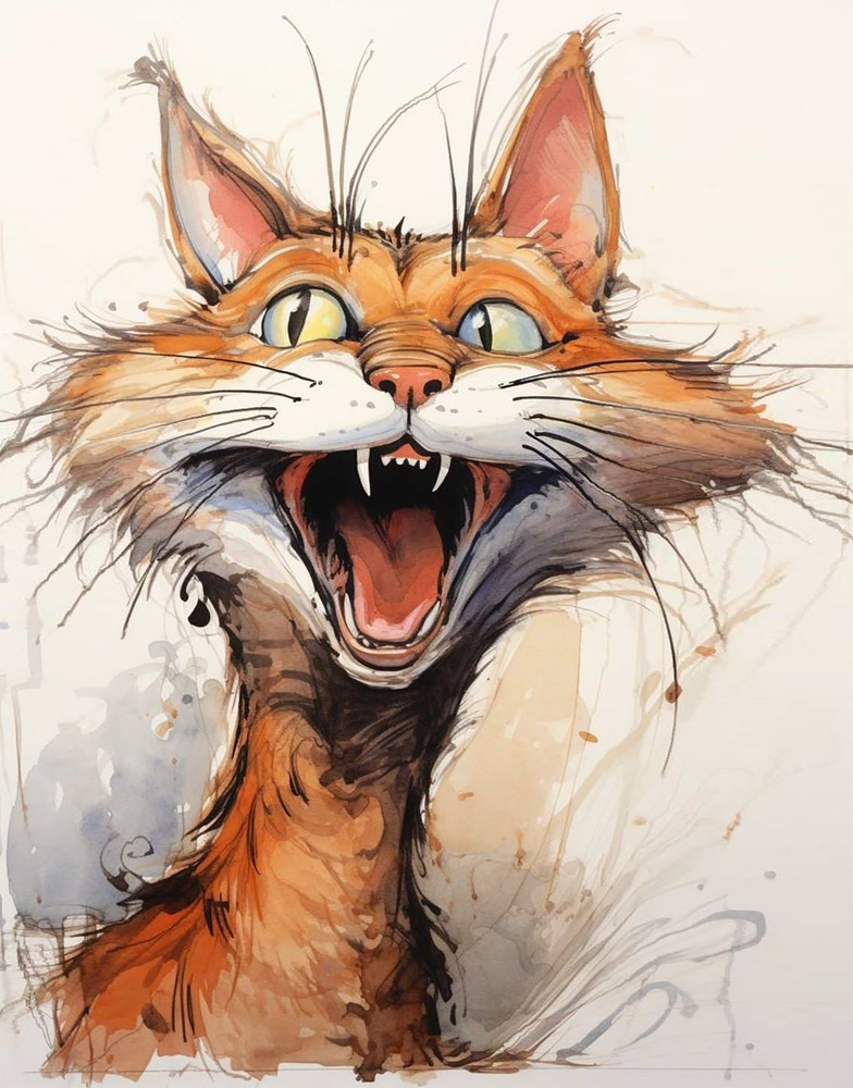 Картина по Номерам 40х50 Рыжий кот / Раскраска Набор для творчества / Art Hobby Home  #1