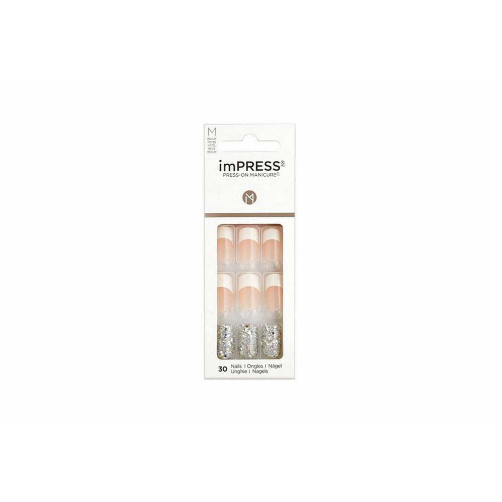 Накладные ногти Impress Manicure Accent Silver French - 1 шт #1