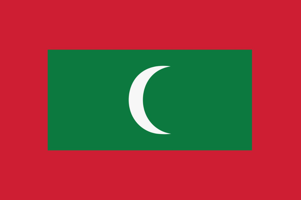Двусторонний флаг Мальдивских островов 40х60 см на лодку, катер или яхту с люверсами  #1