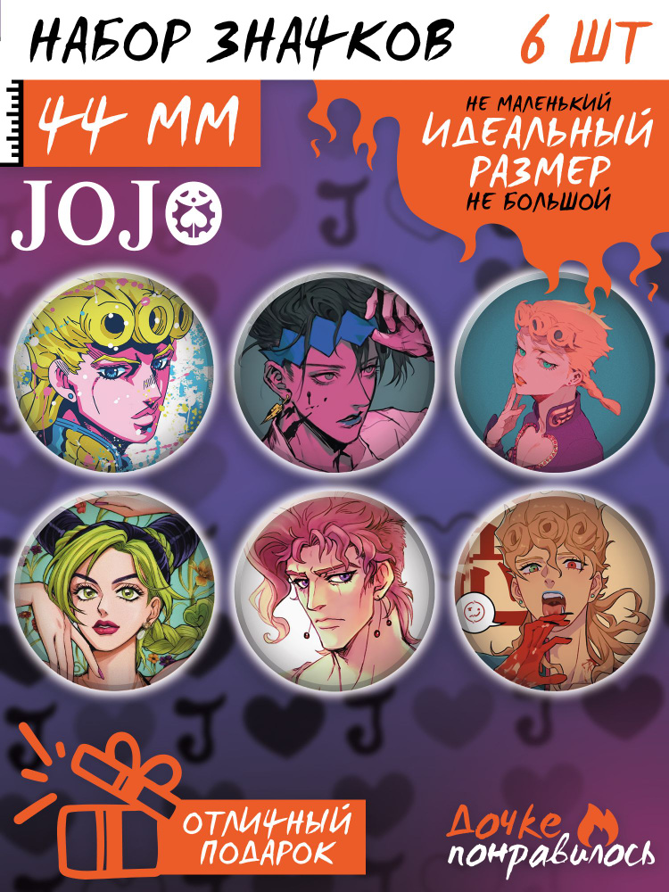 Значки на рюкзак аниме Нориаки Какёин Jojo #1