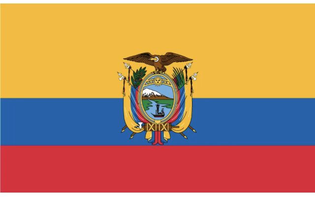 Двусторонний флаг Эквадора 40х60 см на лодку, катер или яхту с люверсами  #1