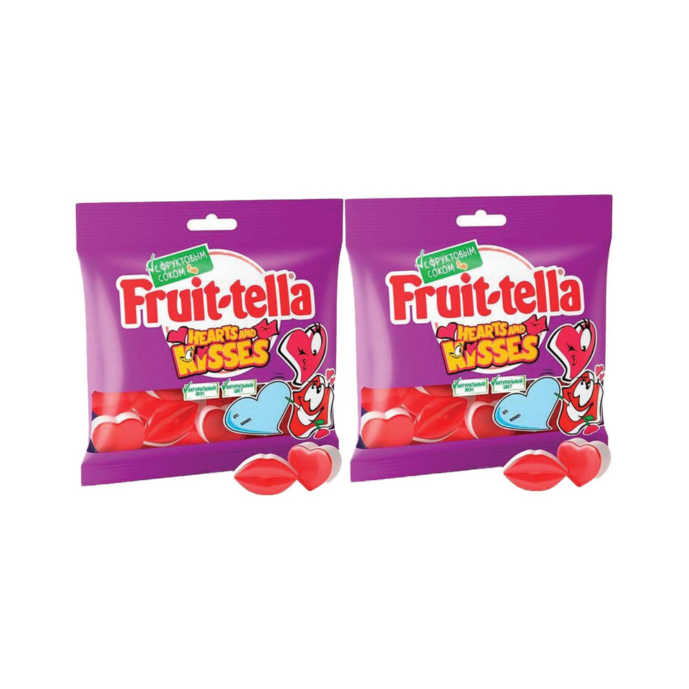 Fruittella Мармелад жевательный губы и сердца, 100г -2шт ( 5769 ) #1