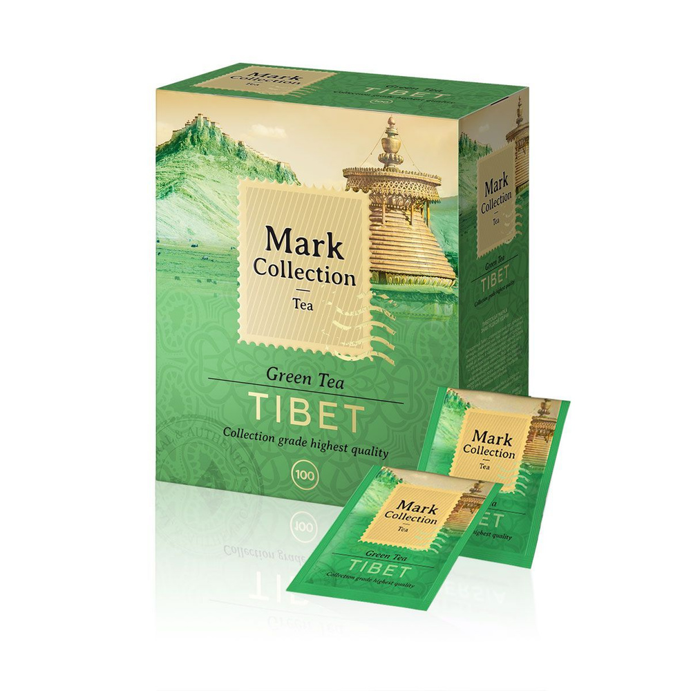 Чай в пакетиках зеленый Mark Collection TIBET, 100пак.*2гр. #1