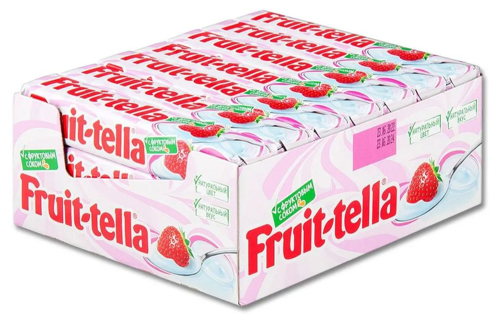 Жевательная конфета Fruittella "Клубничный йогурт", 41 г, 21 шт.  #1