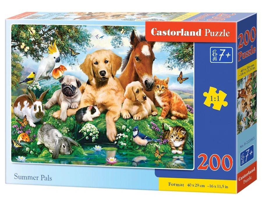Пазлы 200 элементов для детей и взрослых Животные #1