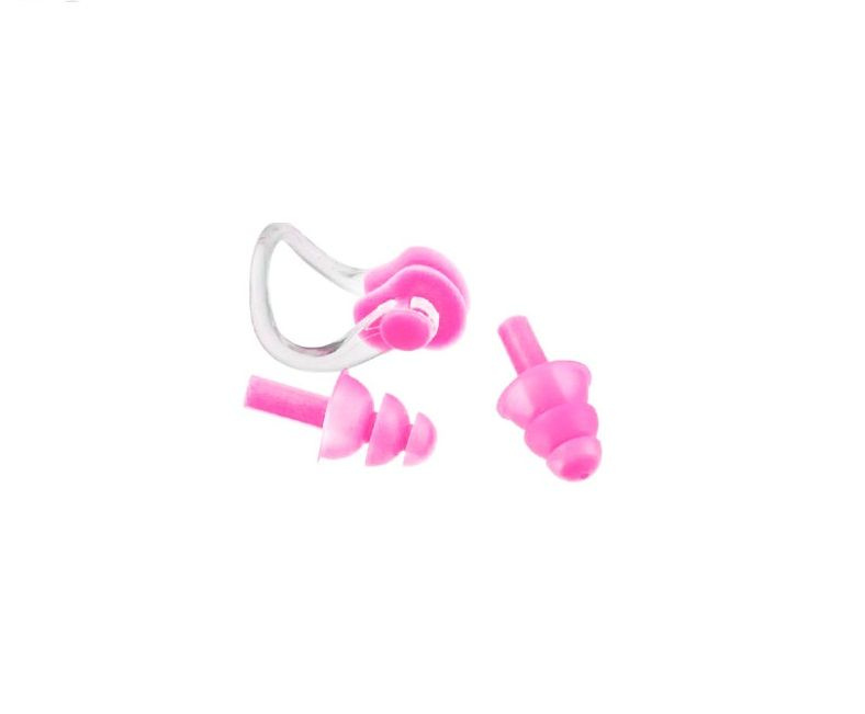 Набор для плавания ( беруши + зажим носа ) в коробочке. :C-0317: Розовый  #1