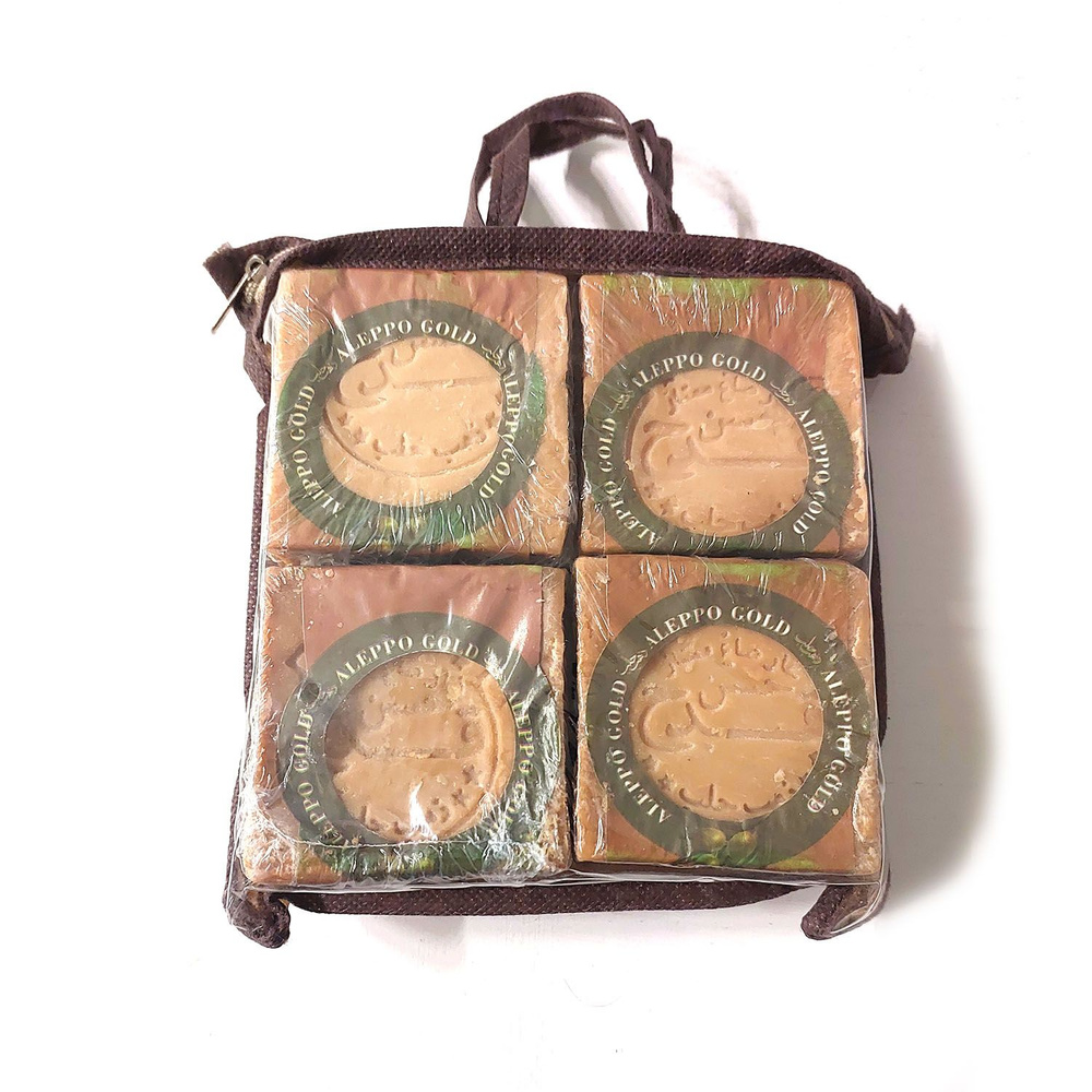 Натуральное мыло ручной работы Aleppo Gold (4 шт) в сумочке #1