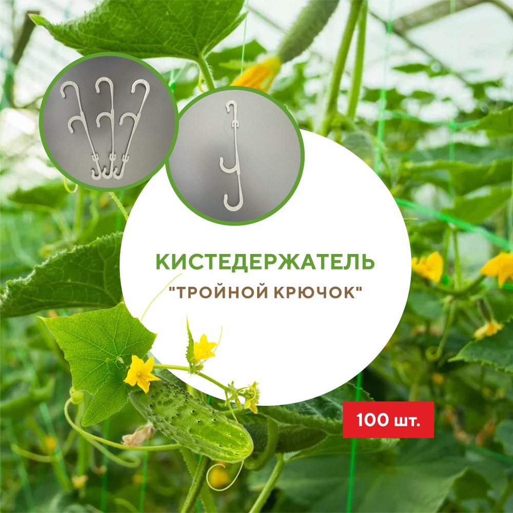 Кистедержатель Тройной крючок (100 шт.) Green Terra #1