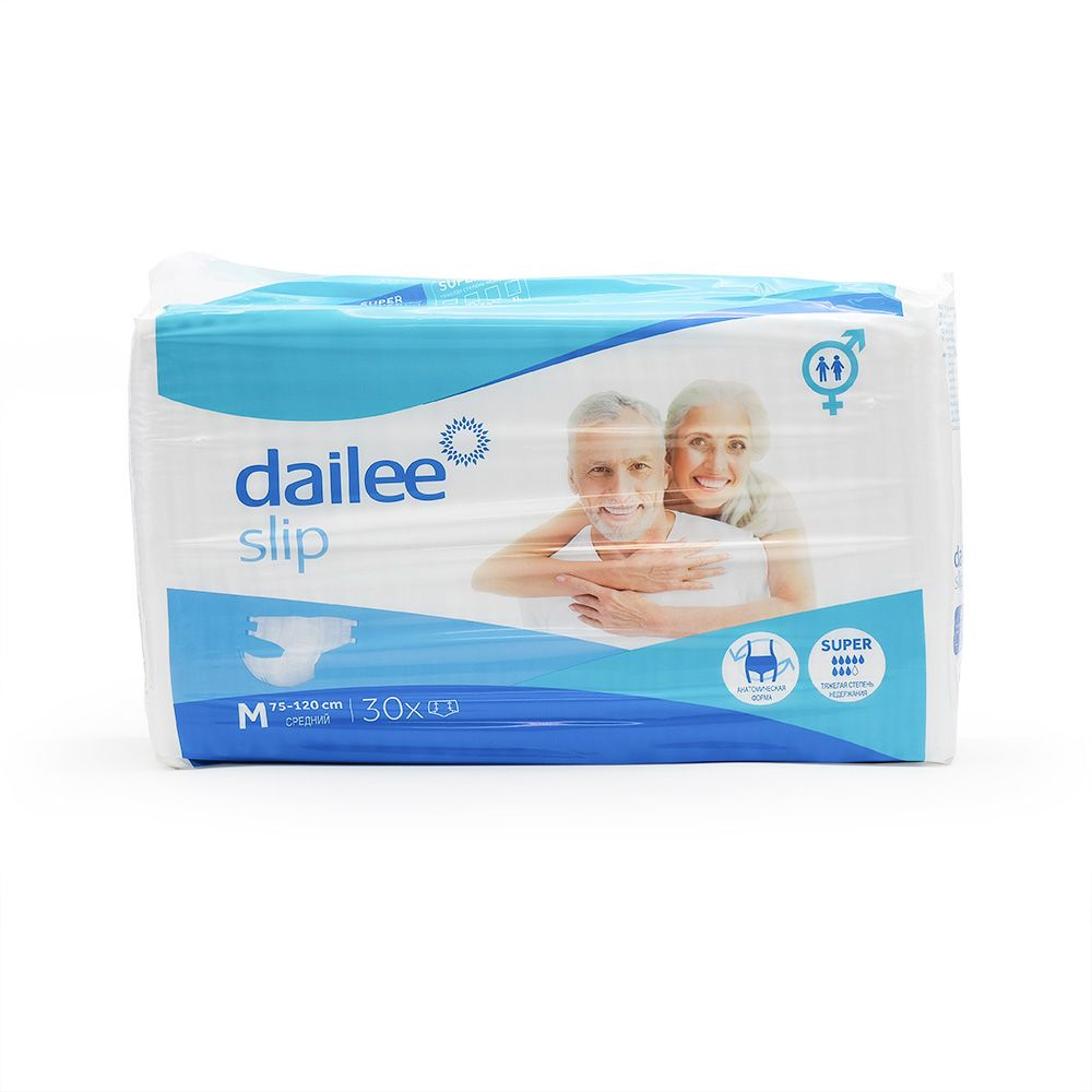 Подгузники для взрослых Dailee Super M, обхват 75-110 см, 30 шт. #1