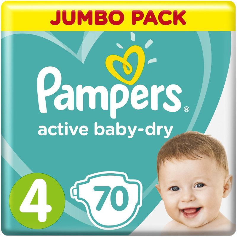 Подгузники Pampers Active Baby-Dry Maxi р.4 9-14кг, 70шт #1