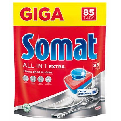 Таблетки для посудомоечной машины Somat All in One Extra, 85шт #1