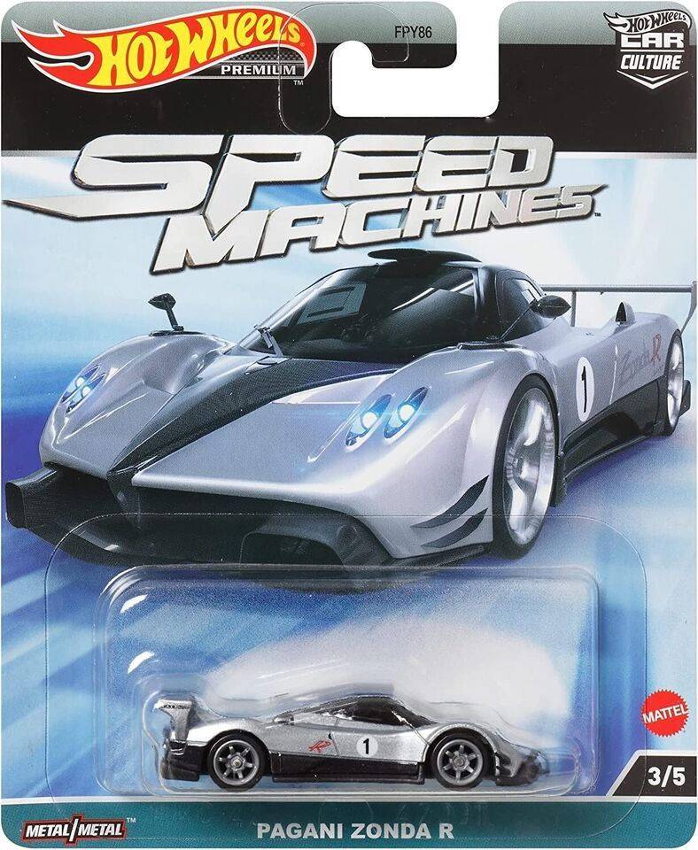 Коллекционная Premium машинка Hot Wheels Pagani Zonda R Argento Liquido (коллекция Car Culture 2023, #1