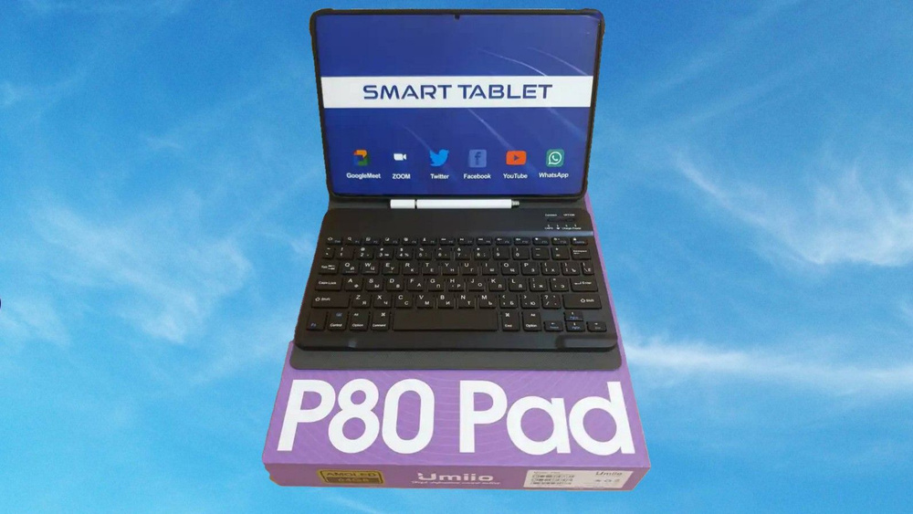 Umiio Планшет планшет1, 10" 6 ГБ/128 ГБ, голубой, сиреневый планшетный компьютер  #1