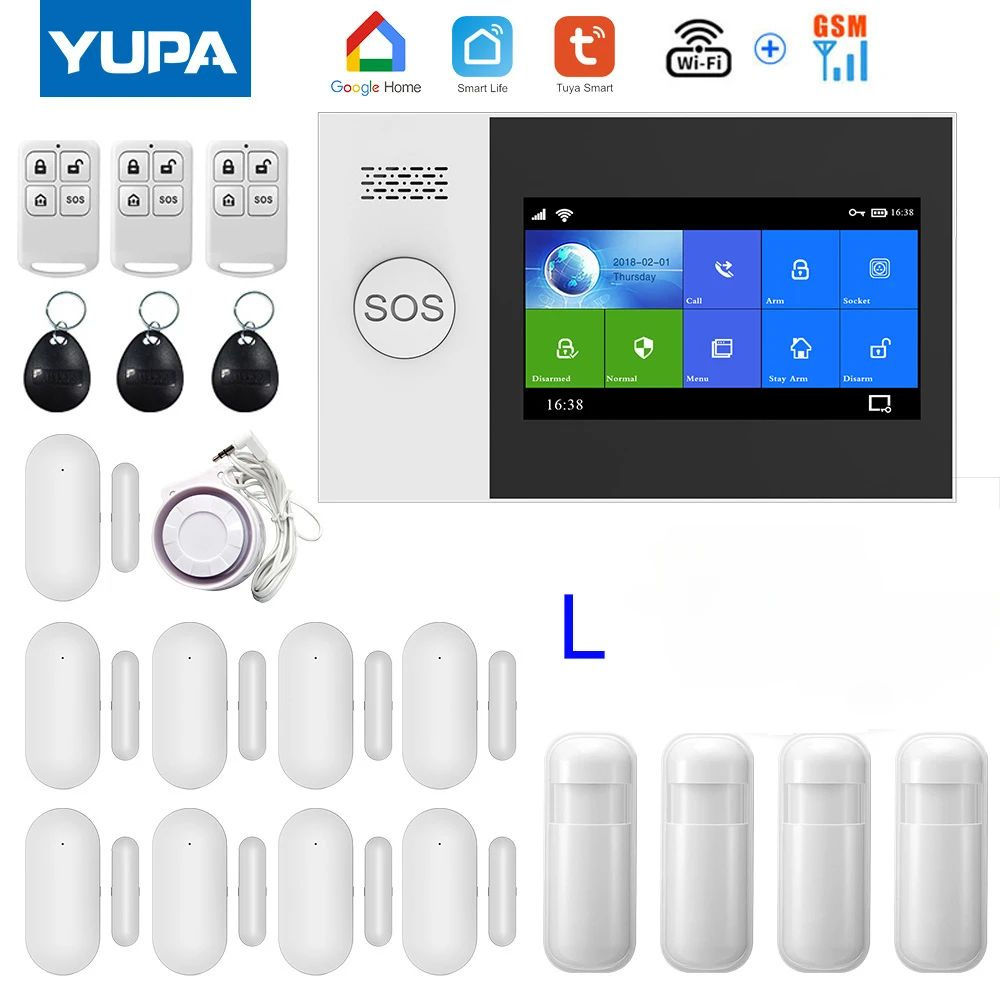 беспроводная wi-fi gsm домашняя охранная сигнализация детектор дыма с ...