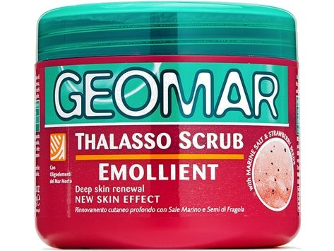 Талассо-скраб смягчающий с гранулами КЛУБНИКИ GEOMAR EMOLLIENT THALASSO SCRUB WITH STRAWBERRY SEEDS  #1