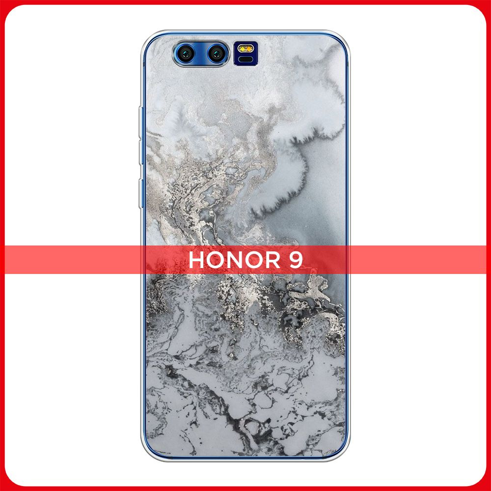 Силиконовый чехол на Honor 9 / Хонор 9 Морозная лавина серая  #1
