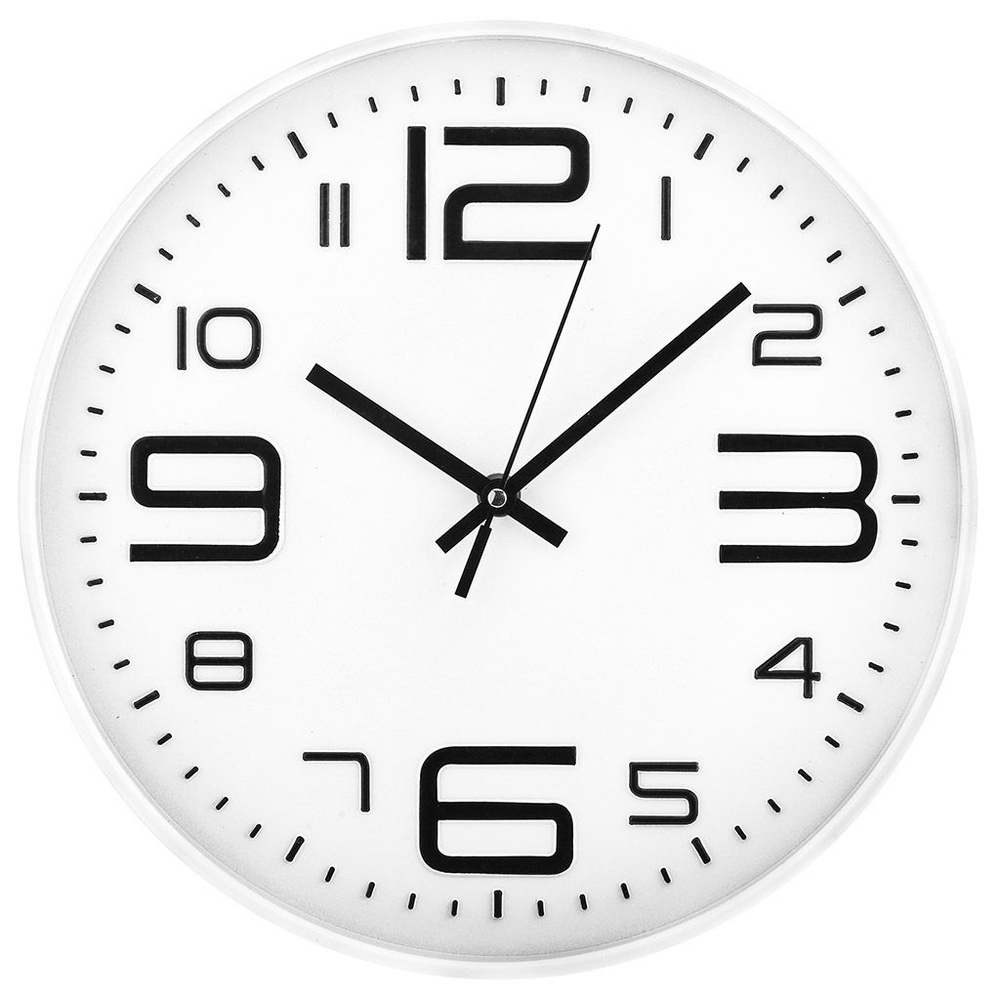Часы настенные Верона д29х4,2см циферблат белый пластм. белый в коробке  #1